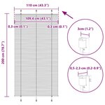 vidaXL Store plissé gris clair 110x200cm largeur du tissu 109 4cm