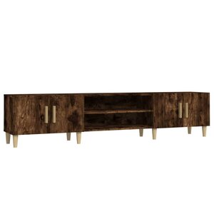 vidaXL Meuble TV chêne fumé 180x31 5x40 cm bois d'ingénierie