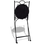 vidaXL Chaises pliables de bistro 2 Pièces Céramique Bleu et blanc