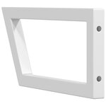 vidaXL Supports d'étagères pour lavabo 2 Pièces blanc trapèze acier