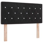 vidaXL Lit à ressorts avec matelas Noir 100 x 200 cm Velours