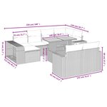 vidaXL Salon de jardin 11 Pièces avec coussins noir résine tressée