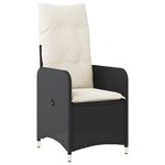 vidaXL Chaises inclinables de jardin lot de 2 et table résine tressée