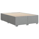 vidaXL Cadre de lit sans matelas gris clair 140x190 cm tissu