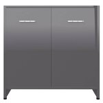 vidaXL Armoire de salle de bain Gris brillant 60x33x61 cm Aggloméré