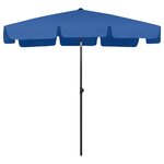 vidaXL Parasol de plage bleu azur 200x125 cm