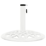 vidaXL Socle de parasol Blanc 40x40x32 cm Fonte