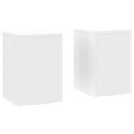 vidaXL Support de Plante 2 Pièces Blanc 24 x 24 x 35 cm Acier