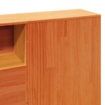 vidaXL Cadre de lit sans matelas cire marron 200x200cm bois pin massif