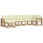vidaXL Ensemble de canapés d'extérieur 7 pc Blanc et crème Polyester