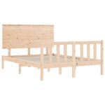 vidaXL Cadre de lit sans matelas bois de pin massif