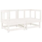 vidaXL Salon de jardin 11 Pièces Blanc Bois de pin massif