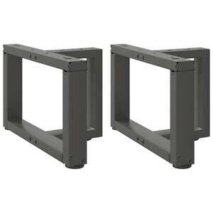 vidaXL Pieds de table basse en T 2 pièces anthracite 40 x 25 x (30-31) cm acier