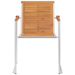 vidaXL Chaises de jardin avec coussins 2 Pièces Acacia solide et acier