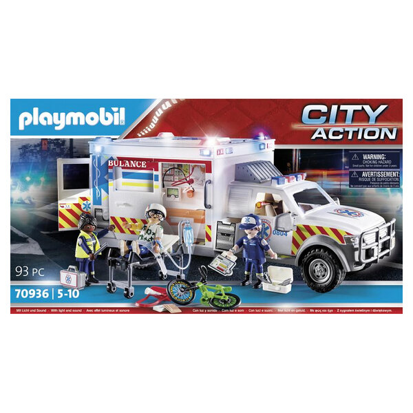 70936 Ambulance avec secouristes et blessé