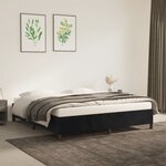 vidaXL Cadre de lit sans matelas noir 160x200 cm velours