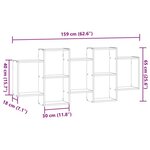 vidaXL Étagère murale chêne artisanal 159x18x65 cm bois d'ingénierie