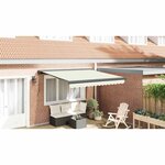 vidaXL Auvent rétractable crème 3x2 5 m tissu et aluminium