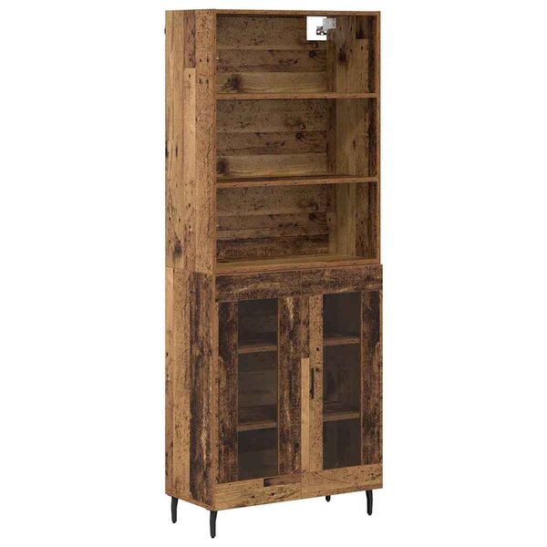 vidaXL Haut Armoire Bois Ancien 69 5 x 34 x 180 cm
