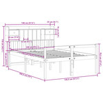 vidaXL Lit bibliothèque sans matelas cire marron 140x190 cm pin massif