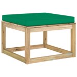 Vidaxl salon de jardin 9 pièces avec coussins bois de pin imprégné