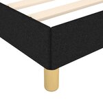 vidaXL Cadre de lit sans matelas avec tête de lit noir 90x200 cm tissu