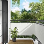 vidaXL Écran de balcon Blanc 75 x 200 cm Oxford alu enduit de PU