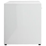 vidaXL Meuble TV Blanc brillant 120x34x37 cm Bois d’ingénierie