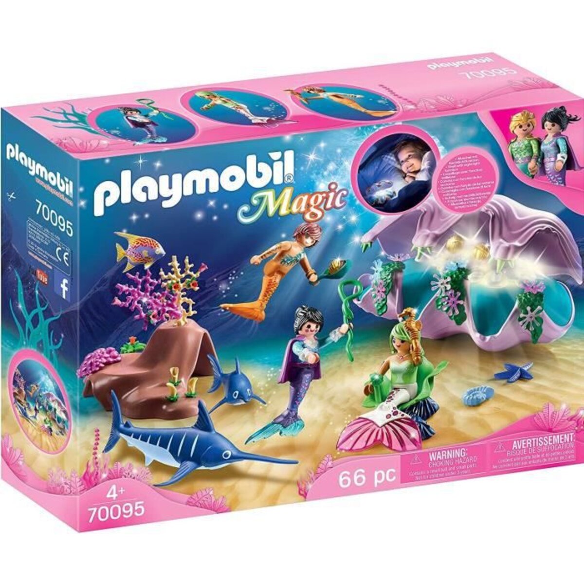 Playmobil 70095 - magic les sirenes - coquillage lumineux avec sirenes - La  Poste