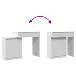 vidaXL Coiffeuse avec LED blanc 115x37x110 5 cm