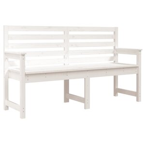vidaXL Banc de jardin blanc 159 5x48x91 5 cm bois massif de pin