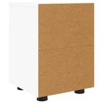 vidaXL Tables de chevet avec tiroir 2 Pièces Blanc 30 5 x 30 x 43 cm