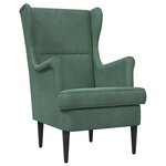 vidaXL Fauteuil Vert Mer Velours