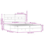 vidaXL Cadre de lit sans matelas avec tête de lit 160x200 cm