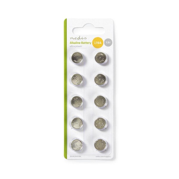 Pile Alcaline LR44 10 pièces Blister NEDIS