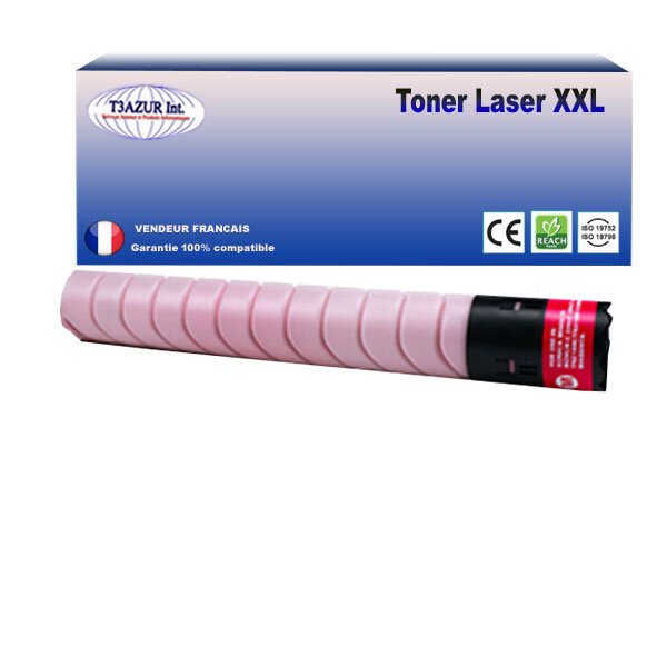 Toner compatible avec ricoh aficio mpc3504  mpc3504asp  mpc3504sp  magenta - 18 000 pages - t3azur