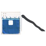 vidaXL Lit superposé avec toboggan et rideaux bleu 90x200 cm