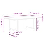 vidaXL Table à manger marron clair bois de chêne massif rectangulaire