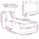 vidaXL Chaises Longues Pliantes 2 Pièces avec Auvent Vert Tissu Oxford 600D