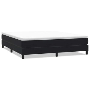 vidaXL Sommier à lattes de lit sans matelas noir 180x220 cm velours
