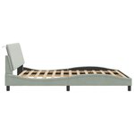 vidaXL Cadre de lit avec LED sans matelas gris clair 160x200cm velours