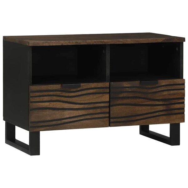vidaXL Cabinet TV Marron 70 x 33 x 46 cm bois de manguier massif