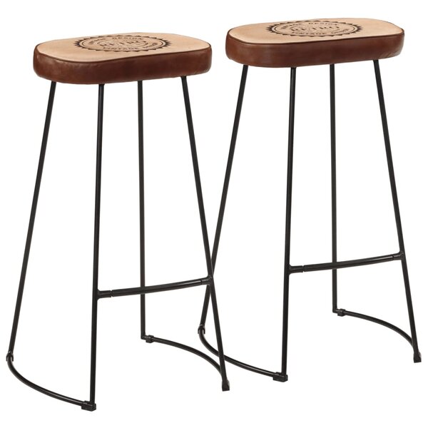 vidaXL Tabourets de bar lot de 2 marron foncé 44x37 5x78 cm
