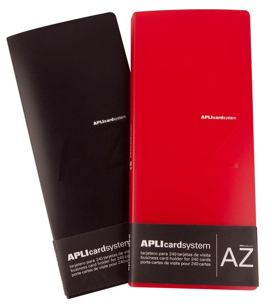 Porte cartes de visite en polypropylène, capacité 240 cartes 274x210 mm APLI