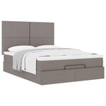 VidaXL Cadre de lit ottoman avec matelas taupe 140x200 cm tissu