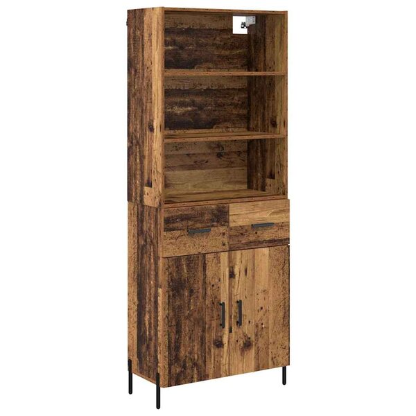 vidaXL Haut Armoire Bois Ancien 69 5 x 32 5 x 180 cm Bois d'ingénierie