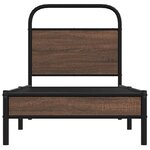 vidaXL Cadre de lit sans matelas 80x200cm chêne marron bois ingénierie