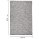 vidaXL Tapis à tissage plat d'extérieur 120x170 cm Marron et bleu