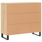 vidaXL Buffet chêne sonoma 90x34x80 cm bois d'ingénierie