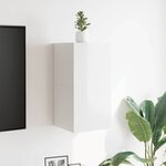 vidaXL Meubles TV muraux 2 Pièces Blanc brillant 30 5x30x30 cm